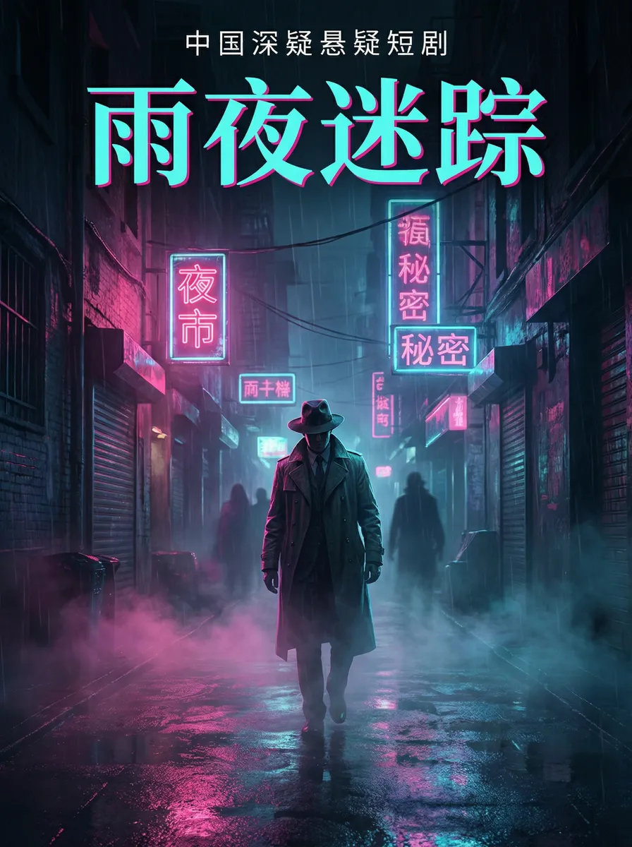 扑克王国语 悬疑追踪短剧 - 雨夜迷踪海报